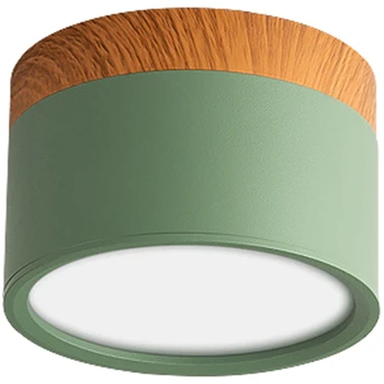 

Promotion! Modern LED Ceiling Lights Nordic Iron+Wood Ceiling Lamp for Living Room Bedroom Kids Room Aisle Corridor Spot Light H