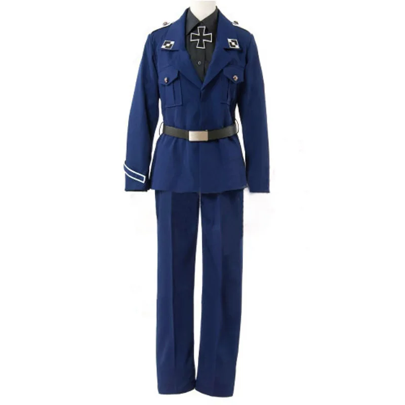 APH Axis Powers Hetalia Prusia disfraz Cosplay uniforme azul