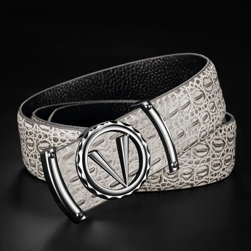 Good Quality V letter Black genuine leather designer belts men Fashion  Cowskin Waist Strap Casual smooth button ceinture homme - AliExpress