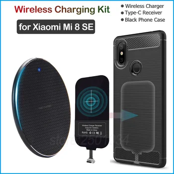 ワイヤレス充電シャオ mi mi A2/mi 6X チーワイヤレス充電器 + Usb タイプ C 受信機アダプタギフトソフト TPU ケースシャオ mi mi A2