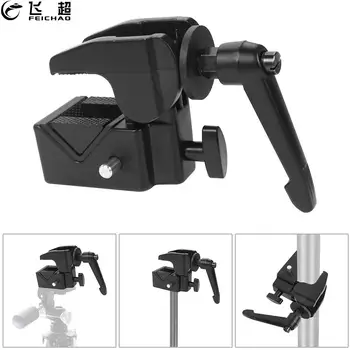 

Crab Super Clamp Multi-function Strong Clip 1/4" 3/8" Screw Hole Aluminum for Video Photo Studio Rail Tube Fill Lights Umbrella