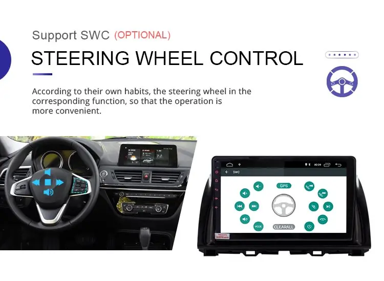 Sale LJDA 9 Inch 2 DIN Anrdroid 9.1 Car Multimedia Player For Mazada cx-5 2014 2015 WIFI GPS Navigation Radio Stereo 2GB RAM Headunit 12