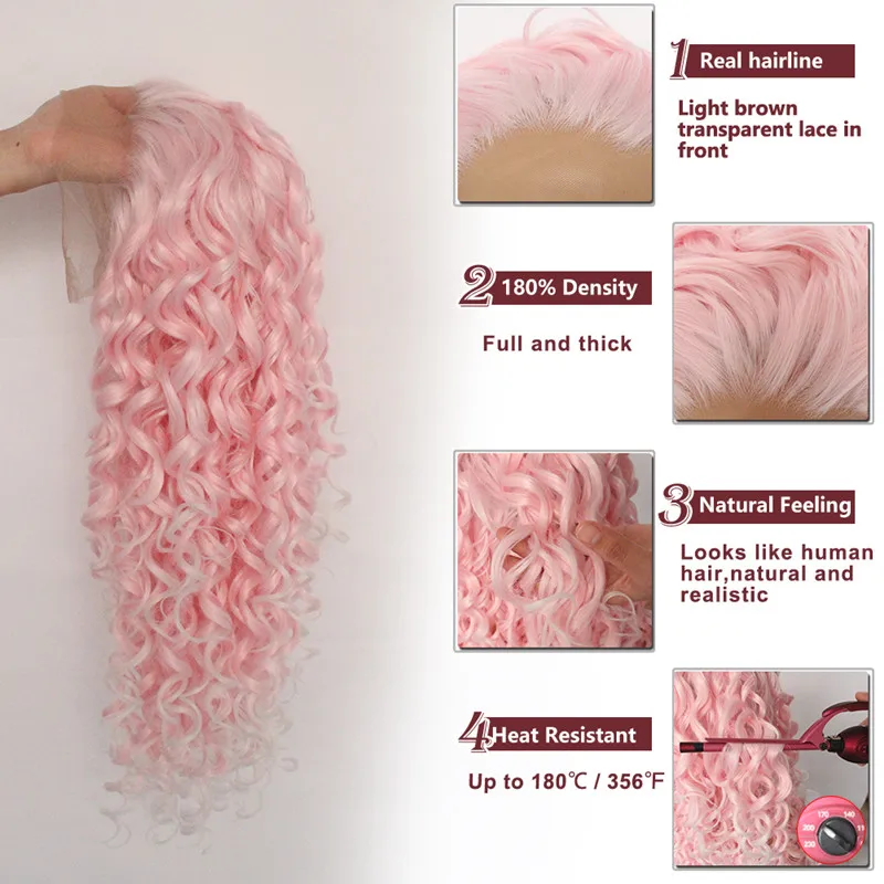 Ebingoo Hair cap+ высокотемпературное волокно натуральный длинный кудрявый платиновый блонд синтетический парик на кружеве с бесплатной частью