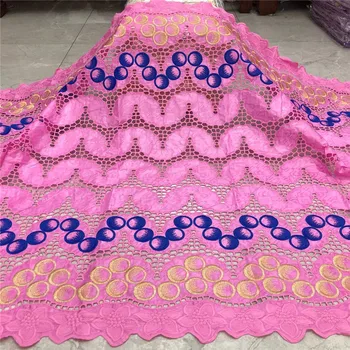 

5 yards New arrival african Bazin riche fabric with beads embroidery lace / bazin riche dress material Nigerian LX071206