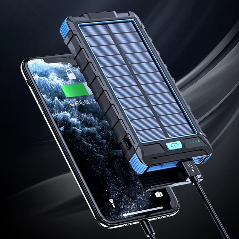 20000mAhSolarPowerBankForiPhone11SamsungXiaomiPowerbank