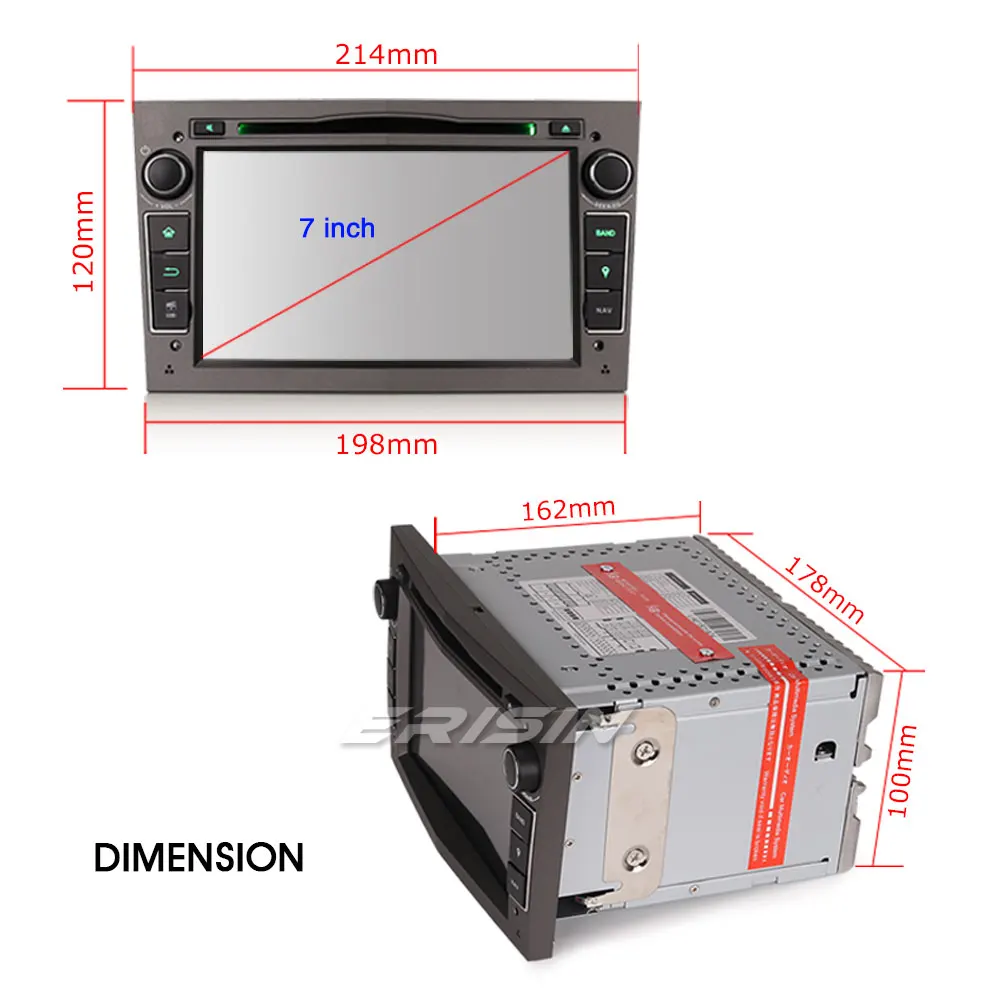 Clearance Erisin ES7960PG  7" Android 9.0 Octa Core 4GB RAM Car DVD Radio BT for Opel Vauxhall Vextra Astra Corsa 4