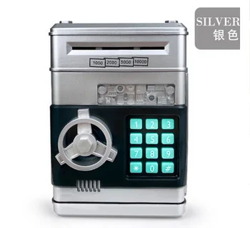 

ATM Bank Safe Box Automatic Deposit Banknote Christmas Gift Electronic Piggy Bank ATM Password Money Box Cash Coins Saving Box