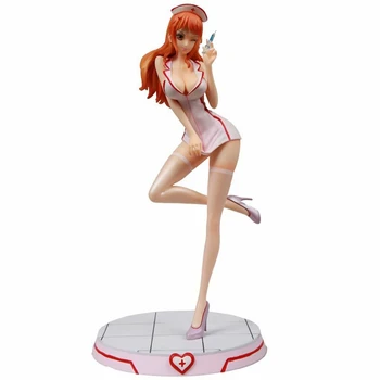 

One Piece GK Nami Nurse Uniform Ver. Anime Action Figure Model 33cm PVC Sexy Girl Statue Collection Toy Desktop Decoration Figma