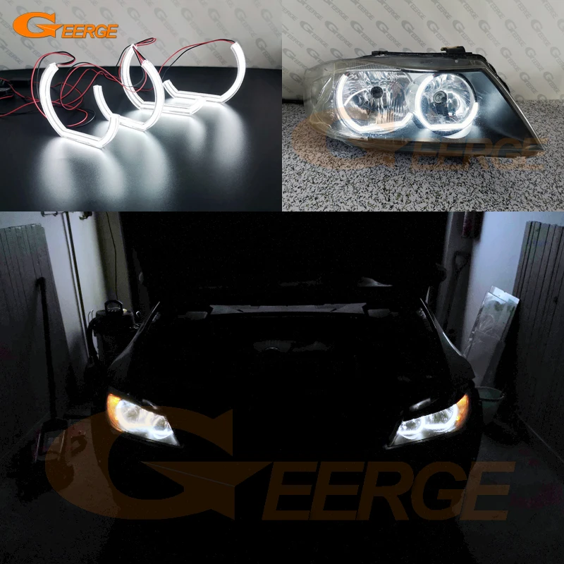 

For BMW 3 Series E90 E91 2005 2006 2007 2008 pre LCI Excellent Ultra bright crystal DTM M4 Style led Angel Eyes halo rings