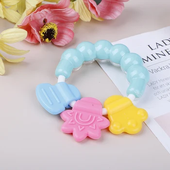 

Newborn Baby The Silicone Teether Rattles Toy For Toddler Handbell