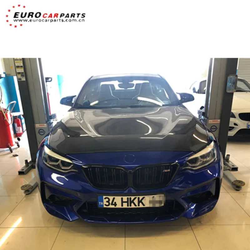 GTS капот из углеродного волокна подходит для M2 F87 к GTS стиль двухсторонний капот из углеродного волокна