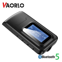 VAORLO Mit LCD Display Bluetooth 5,0 Audio Receiver Transmitter 3,5 MM AUX Jack Stereo USB Adapter Wireless Dongle Für PC TV Auto
