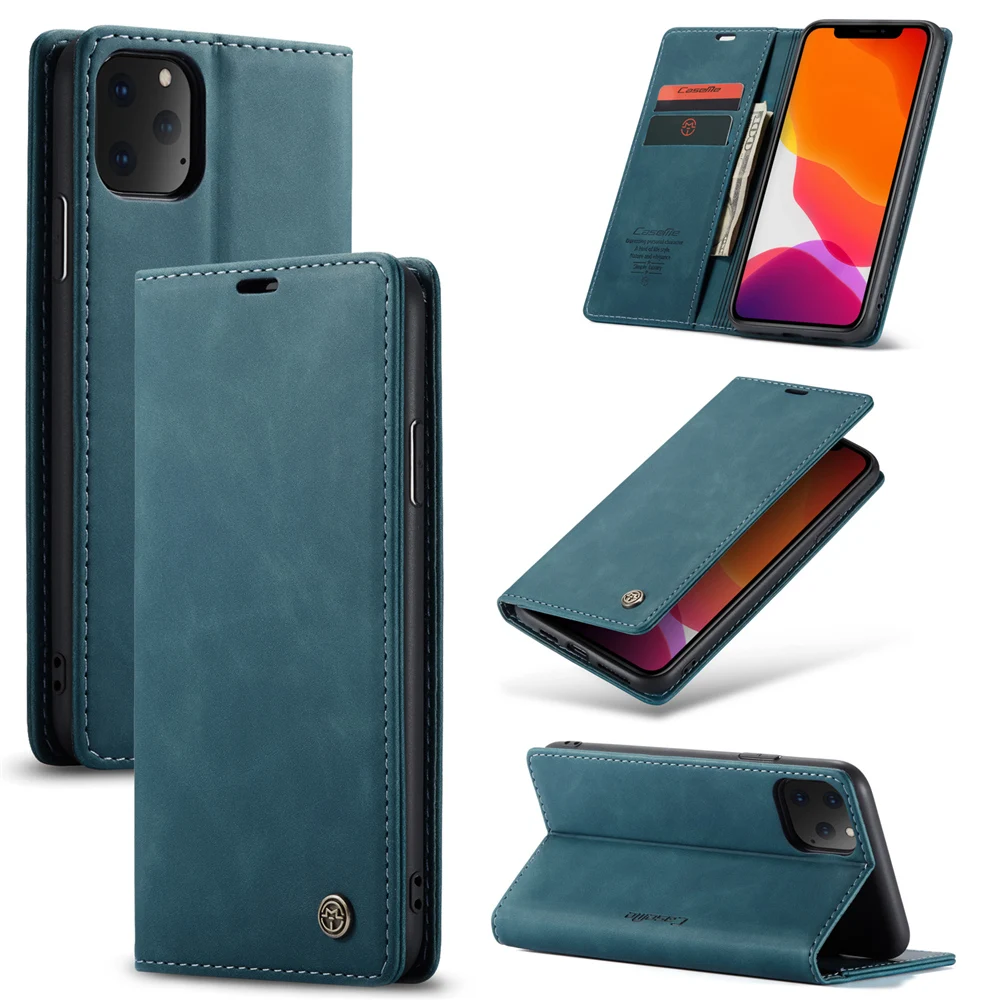 Чехол для iPhone 11 Pro& 11 Pro max case& 11 Флип кожаный ретро крышка Роскошный металлический логотип Coque A2215 A2160 чехол для сотового телефона