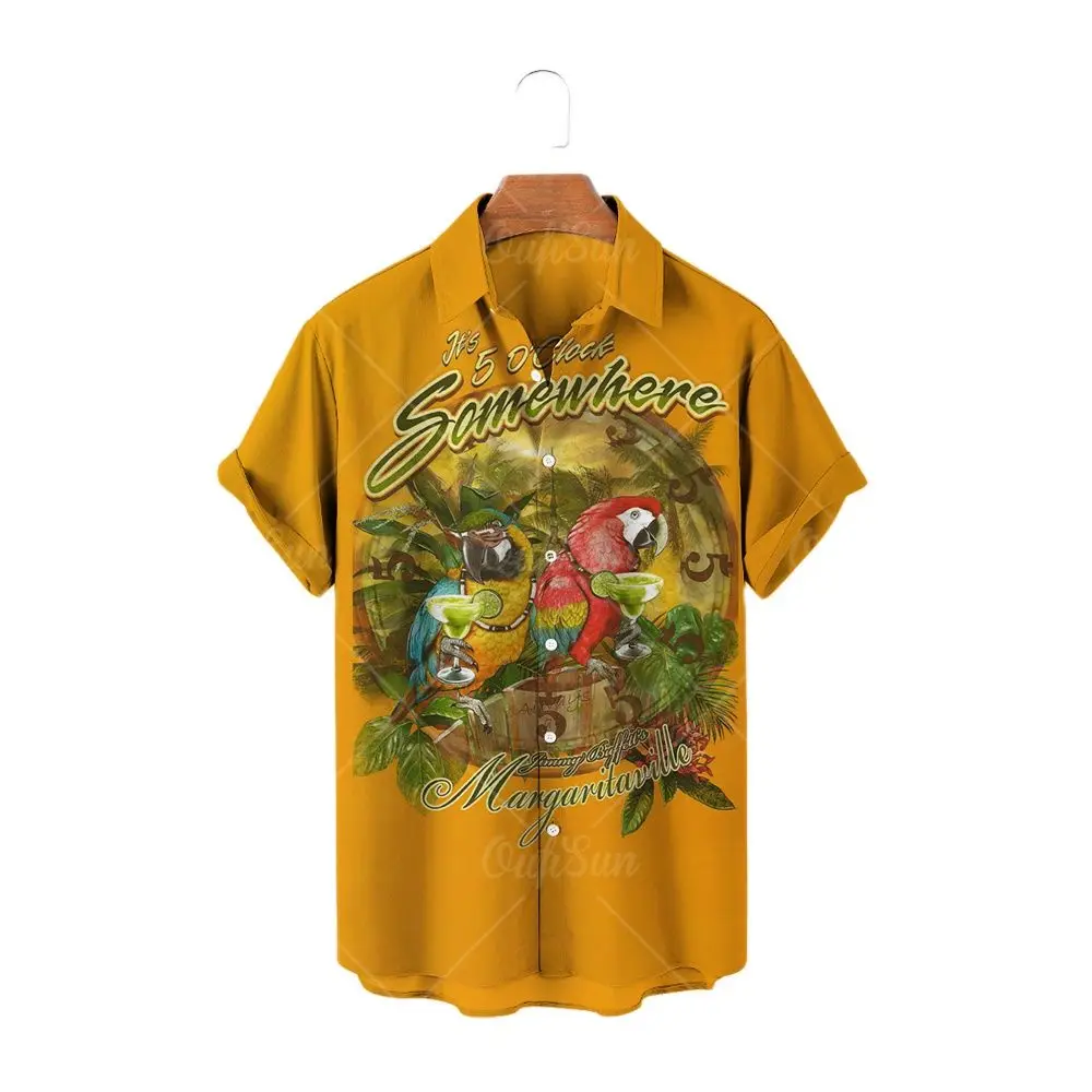 Рубашка Мужская дышащая на пуговицах Повседневная модная блузка унисекс с