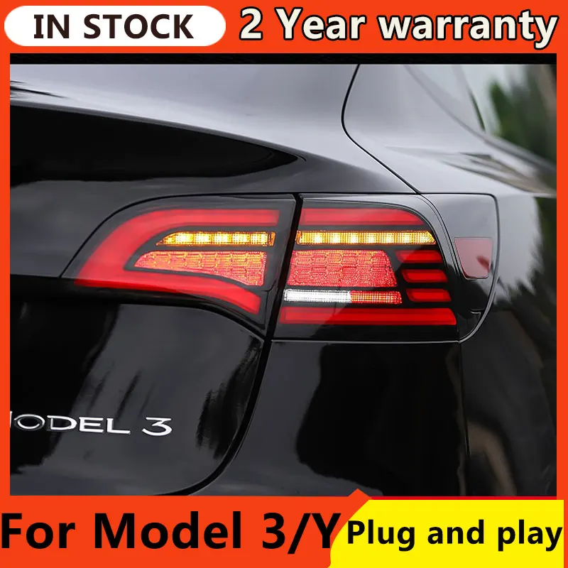 For Car Tesla Model 3 20182021 Taillight Drl Day Running Light Led Bi