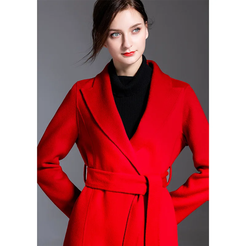 Coat Women Winter New High-end Korean Coat Wavy Cashmere Coat Long Coat Female Coats and Jackets Women Plus Size Coat