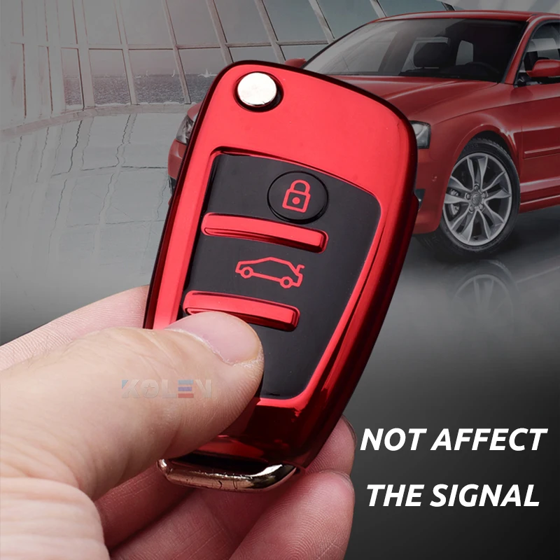 New Soft TPU Auto Chiave A Distanza Della Copertura Della Cassa di Protezione Borsette Per Audi C6 R8 A1 A3 Q3 A4 A5 Q5 A6 S6 A7 B6 B7 B8 8P 8V 8L TT RS Sline - Hd357f4907def475bb511808b8913c85b0