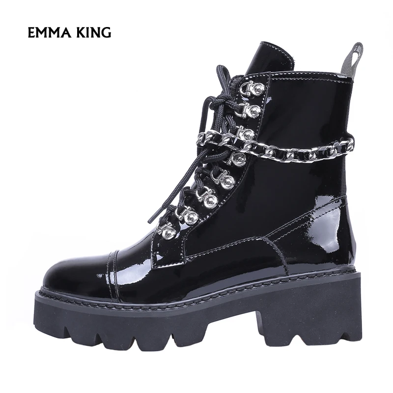 

Motorcycle Boots 2019 Autumn Ankle Boots for Women Winter new Thick Botas Mujer Winter Shoes Woman Martin Boots Free Shipping