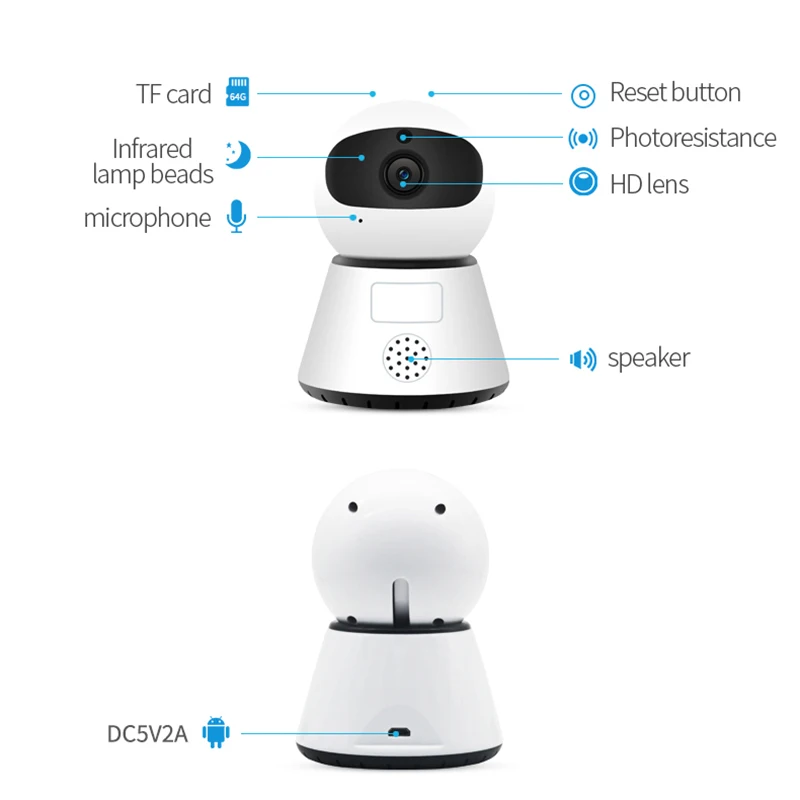 720/1080P PTZ Беспроводная мини ip-камера с функцией Обнаружения Движения инфракрасное ночное видение домашнее охранное наблюдение Wifi камера облачный сервис