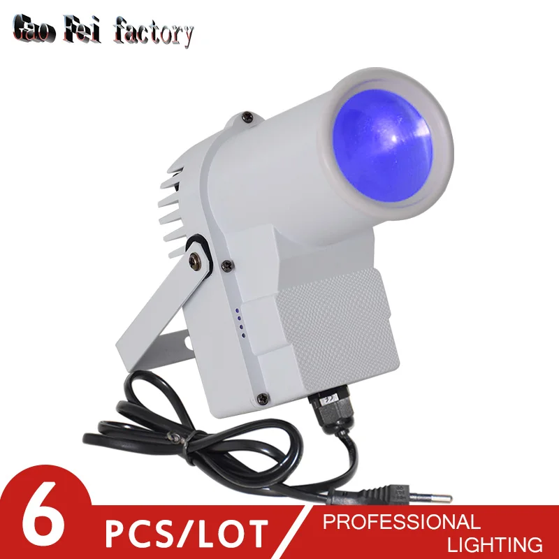 6 шт./лот 10 Вт мини DMX512 софит RGBW Луч для дискотеки led светодиодный фонарь с узким лучом света для DJ точечные светильники