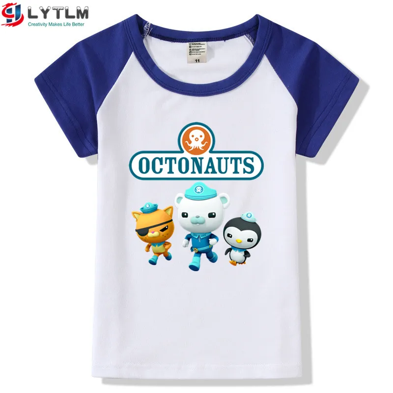 Детская футболка LYTLM The Octonauts, футболка на день рождения для мальчиков и девочек, летняя одежда для маленьких девочек, футболка с принтом «Anniversaire Enfant», Garcon, осень