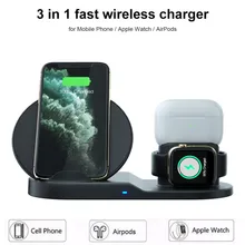 N30 3 в 1 Qi Быстрое беспроводное зарядное устройство подставка для IPhone зарядная док-станция для AirPods Pro