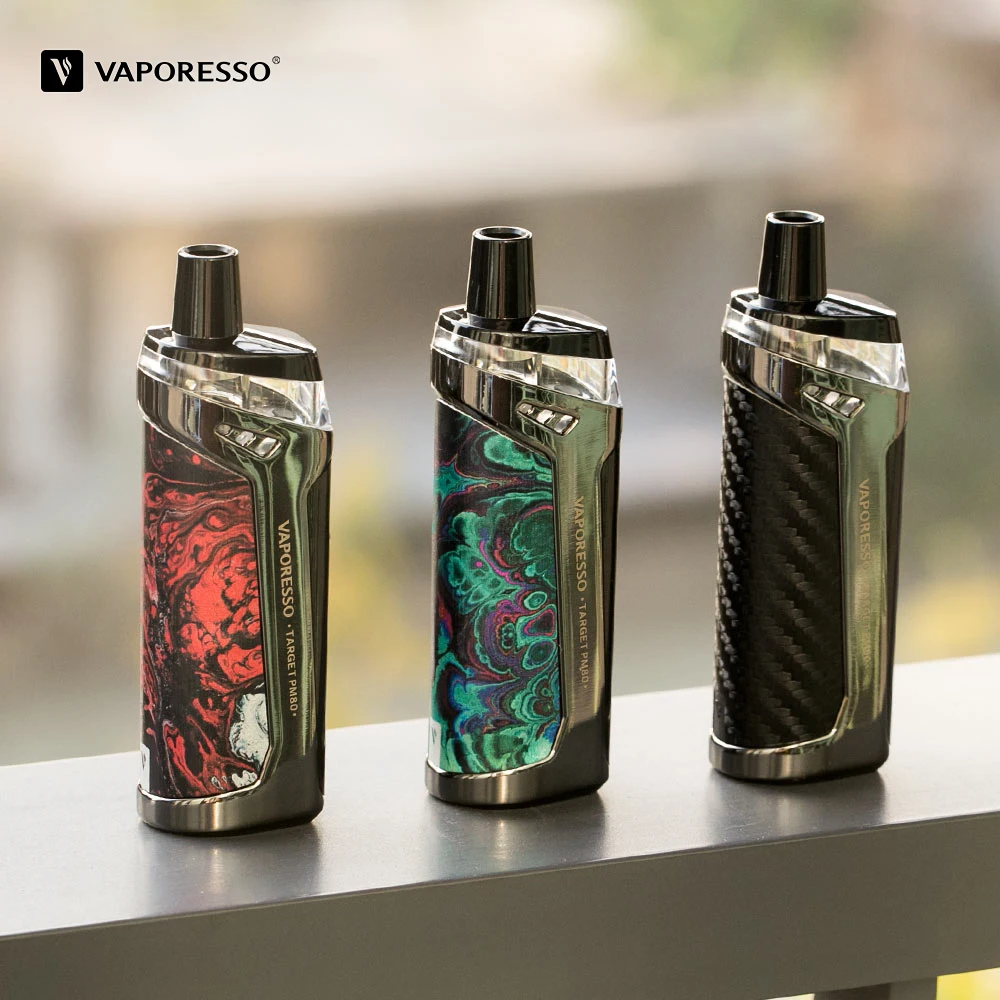 Оригинальный Vaporesso Target PM80 Pod Kit электронная сигарета 2000 мАч Mod 4 мл картридж GTX Mesh Coil