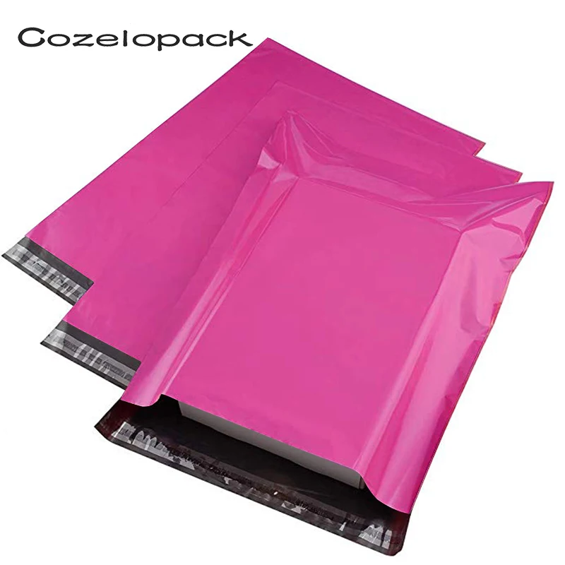 10pcs Pink Poly Mailer Post Mailing Package Envelopes with Glue Seal Postal Bag Gift Bags Courier Storage Shipping bags | Канцтовары для