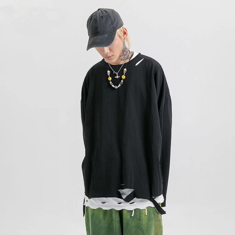 Ковбойская безрукавка 19FW Harajuku мужская толстовка с капюшоном Повседневная Черная