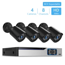 8CH CCTV система 1080P 4 шт 2MP DVR IP IR-CUT наружная CCTV камера IP безопасности домашняя система видеонаблюдения Комплект HDD