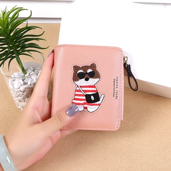 

2020 Korean version of short cartoon Wallet Cute Creative Cartoon Large Capacity Schoolgirl Zip change purse