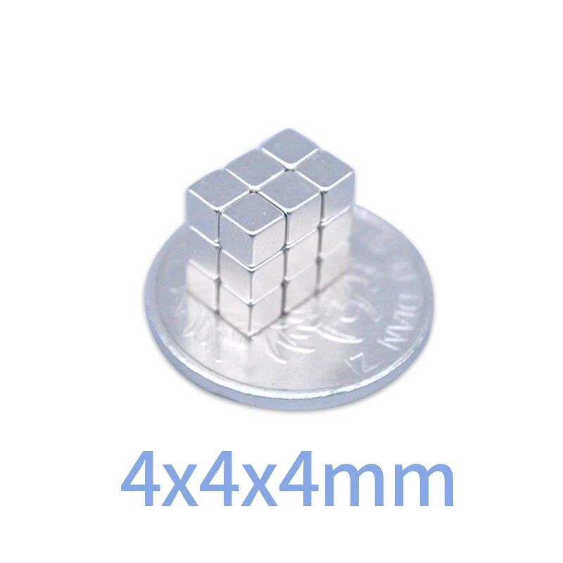 

100/300/500pcs 4x4x4 Small Neodymium Magnet Cube 4 mm N35 Block Buck Cube DIY Puzzle NdFeB Square Powerful Magnetic Magnets