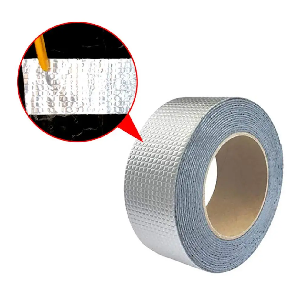 

Aluminum Foil Adhesive Butyl Tape Waterproof Stop Leak Seal Repair Crack Thicken Tape Home Renovation Tool Duct Tape