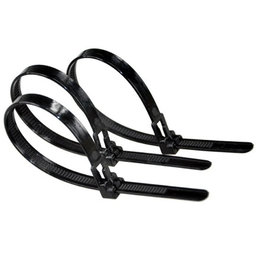 

Releasable cable tie repeated use plastic nylon unlock cable tie