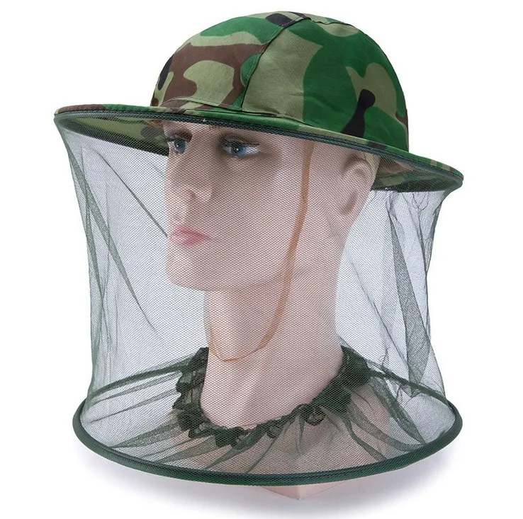 Новая уличная рыболовная Кепка Midge Москитная шляпа от насекомых Рыболовная Шапка баг сетка для защиты лица туристическая Кепка для кемпинга - Цвет: green