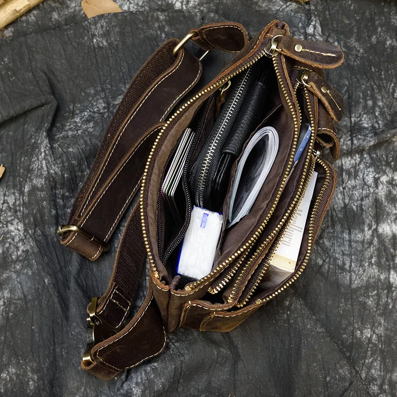 Leather Bum Bag Dark Brown Echuca