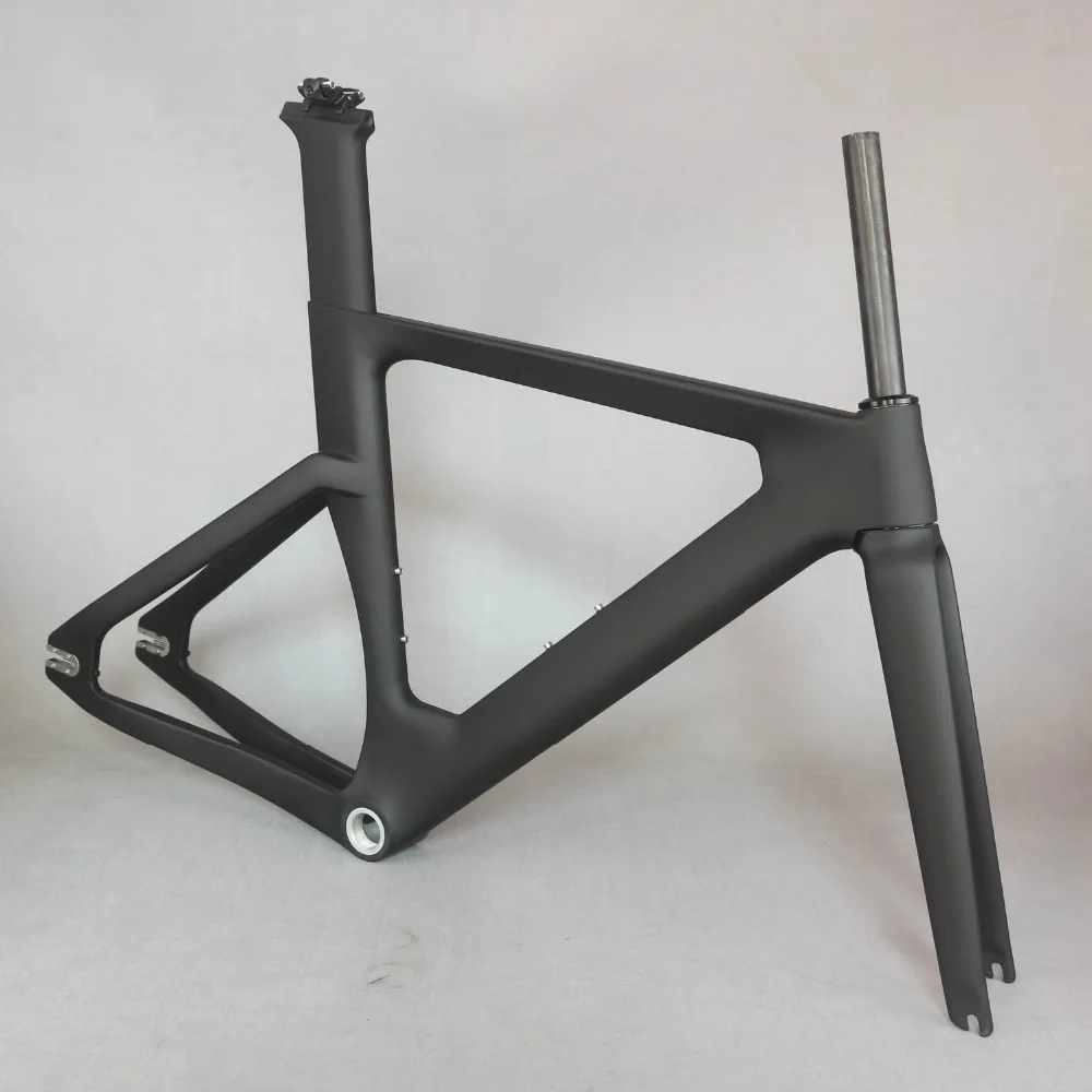 Best 2019 OEM new full carbon track frame road frames fixed gear bike frameset with fork seat post  carbon bicycle frame 11