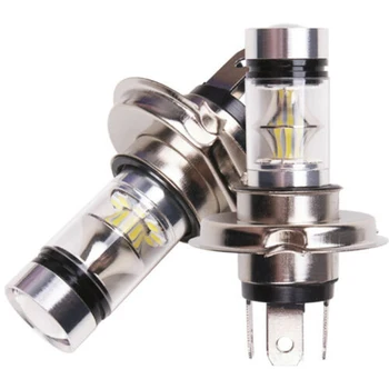 

2pcs DC 12-24V Car H4 LED Fog Light Headlight 100W 20SMD Driving DRL Lamp Parts