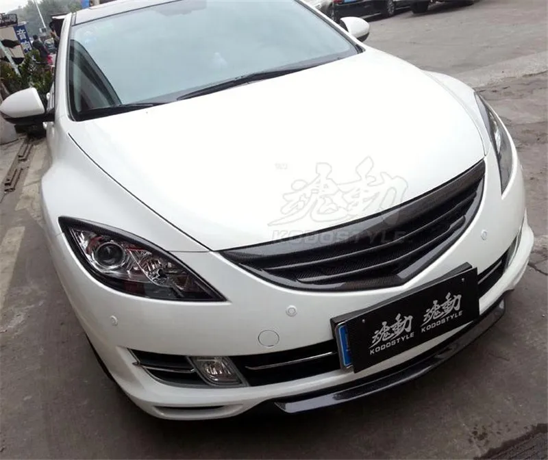 Для Mazda 6 Racing Grills углеродного волокна 2-го поколения M6 декоративная крышка для бампер из АБС-пластика сетчатая крышка переднего бампера Решетка 08-13