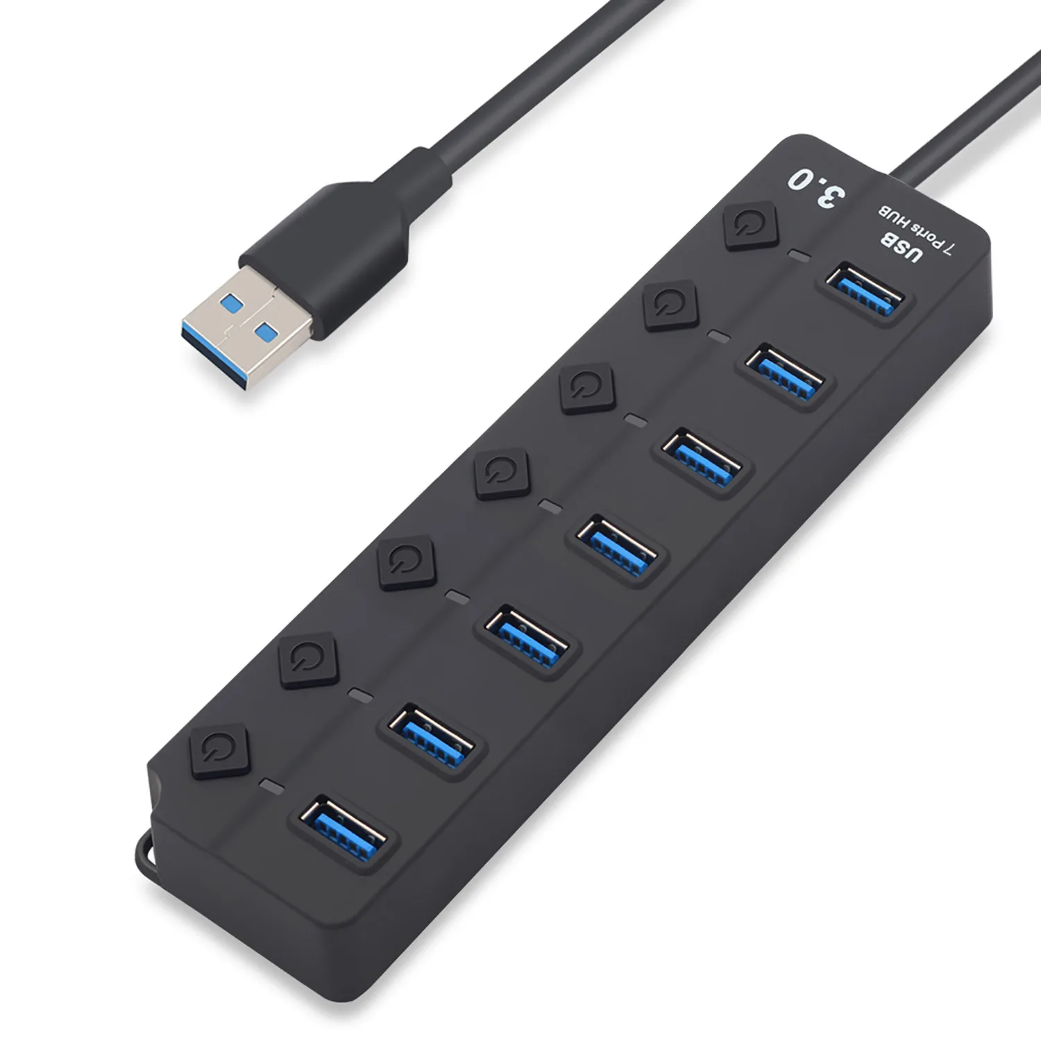 4/7 Порты и разъёмы USB 3,0 концентратор Разветвитель USB концентратор 3,0 с индивидуальным Мощность переключатели светодиодный индикатор ЕС и США Мощность адаптер для ноутбука MacBook - Цвет: 7 Port USB 3.0 HUB