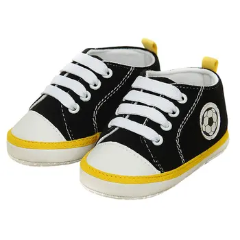 

Non-slip Sneakers Prewalkers Cloth Shoes Spring Summer Toddler Baby Girls Boys Football Print Soft Crib Shoes