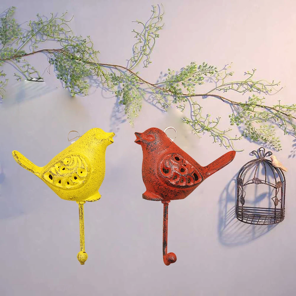 Storage Coats American Country Vintage Decorative Home Organizer Wall Hook Cast Iron Hats Hanging Living Room Keys Bird Shaped