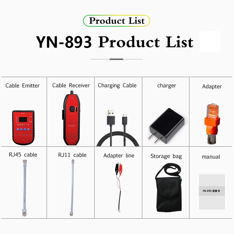 Hot sale RJ11 RJ45 Cat5 Cat6 Phone Wire Tracker Tracer Toner Ethernet LAN Network Cable Tester Line Detector Finder