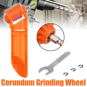 

New Drill Bit Grinder Wheel Corundum Resisting Grinding Wheel Used With Electric Drill Power Drive For Twist Drill Bit Grinding