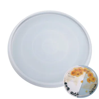 

27.4cm Round Coaster Molds Resin Casting Silicone Coaster Molds for Cake Fruit Holder Resin Epoxy Tray Coaster Mold Kit