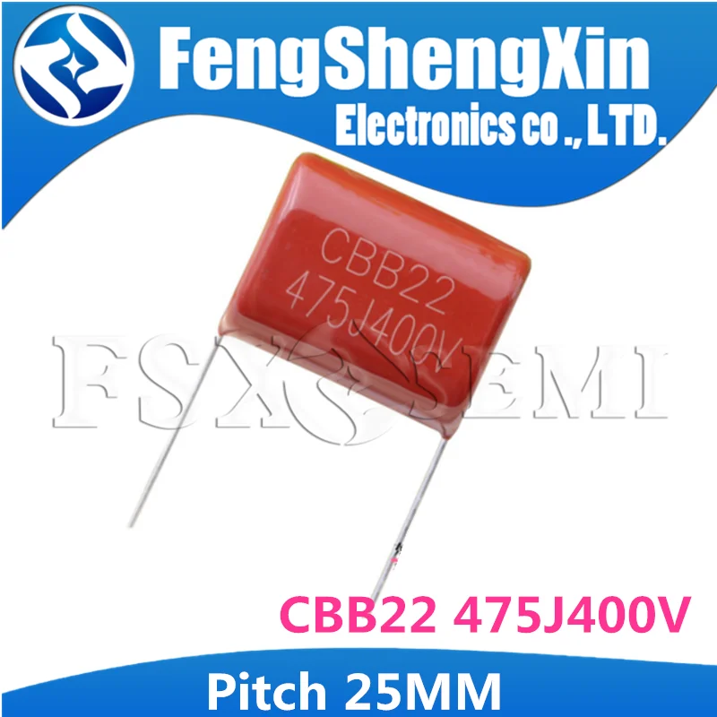 5 шт. CBB22 475J400V 400V475 400V 475 4 7 мкФ 250V 630V 475J полипропиленовый пленочный конденсатор с