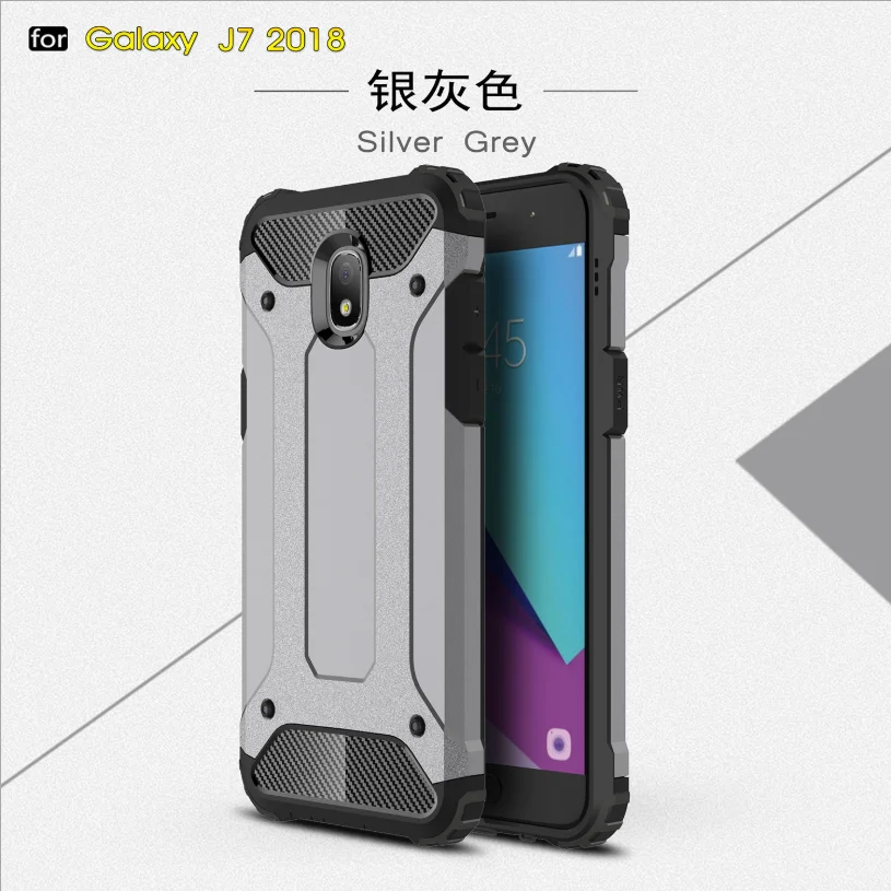 Золотой Стальной плюс два в одном противоударный чехол для телефона для samsung galaxy A50 A70 A40 A20 Note 8 9 10 S8 S9 S10 Plus - Цвет: Серый
