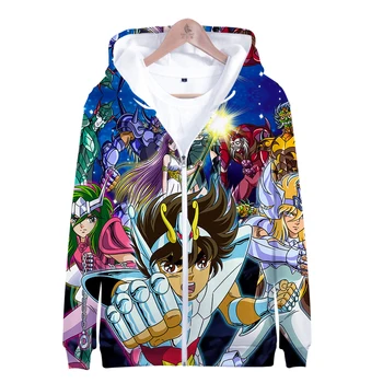 

New 3D Zip Men's Hoodies Anime Hoodie Mens My Hero Academia And Saint Seiya Autumn Men Coat Casual Male Jacket Hot fashion