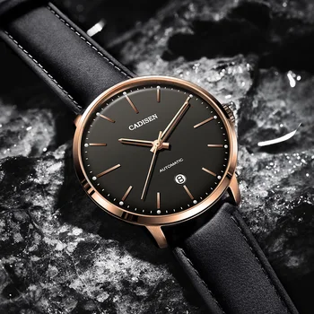 

CADISEN Luxury Brand Mechanical Watches Men Auto Date Automatic Self-Wind Male Clock MIYOTA 8215 Movement Classic Watch