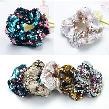 Горячая июня стиль флип блесток двусторонний детский блесток fa quan головной убор свинья кишки цветочный головной венок